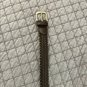 Braided Leather Kids Belt - Brown
